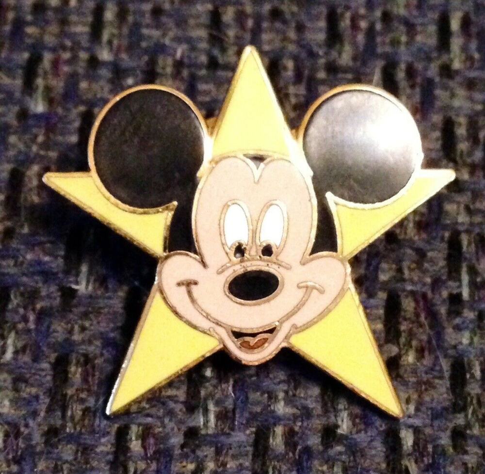 Vintage Mickey Mouse Cloisonne Pin Button - Pre Pin Trading - Marked (C) Disney